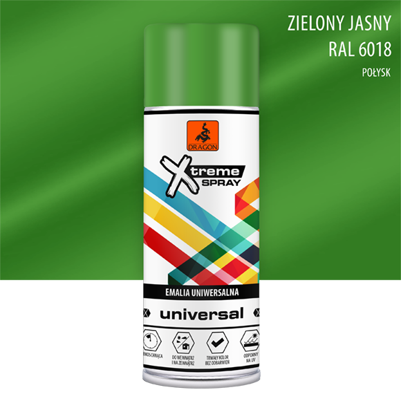 zielony jasny RAL6018 połysk zielony jasny RAL6018 połysk
