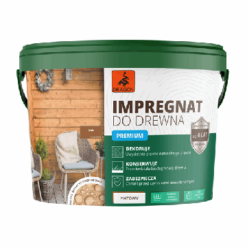 Impregnat akrylowy do drewna PREMIUM Dąb 10L Dragon