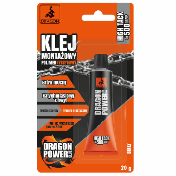 Klej montażowy Dragon Power polimer hybrydowy biały 20g Dragon