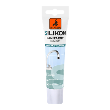 Silikon sanitarny bezbarwny 100ml Dragon