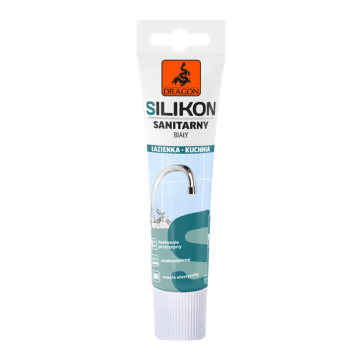 Silikon sanitarny biały 100ml Dragon