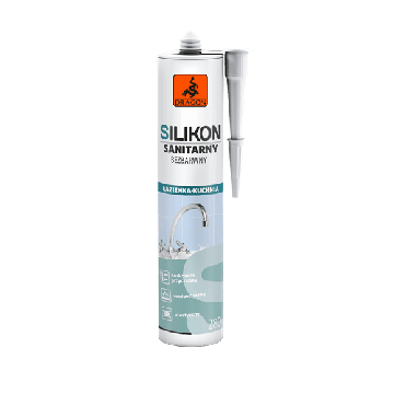 Silikon sanitarny bezbarwny 280ml Dragon