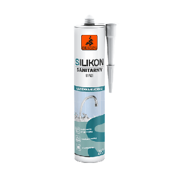 Silikon sanitarny biały 280ml Dragon