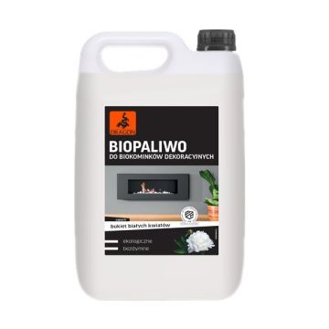 Biopaliwo do biokominków dekoracyjnych bukiet białych kwiatów 5L Dragon