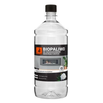 Biopaliwo do biokominków dekoracyjnych bukiet białych kwiatów 1L Dragon