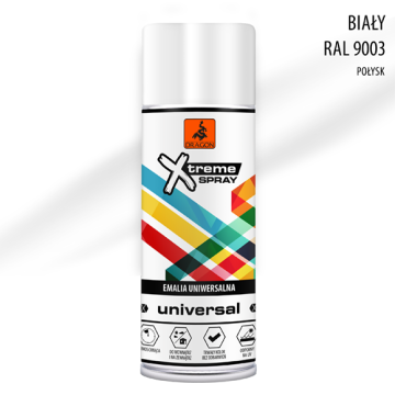 Emalia uniwersalna w aerozolu biały połysk RAL 9003 400ml Dragon