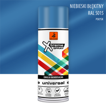 Emalia uniwersalna w aerozolu niebieski błękitny RAL 5015 400ml Dragon