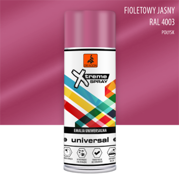 Emalia uniwersalna w aerozolu fioletowy jasny RAL 4003 400ml Dragon
