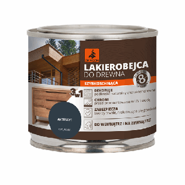 Lakierobejca do drewna szybkoschnąca antracyt 200ml