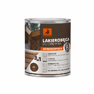 Lakierobejca do drewna szybkoschnąca dąb ciemny 700ml Dragon