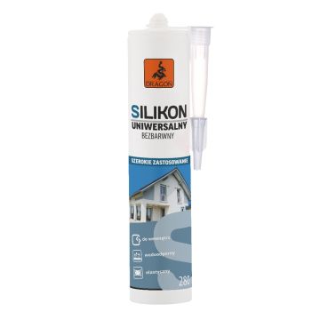 Silikon uniwersalny bezbarwny 280ml Dragon