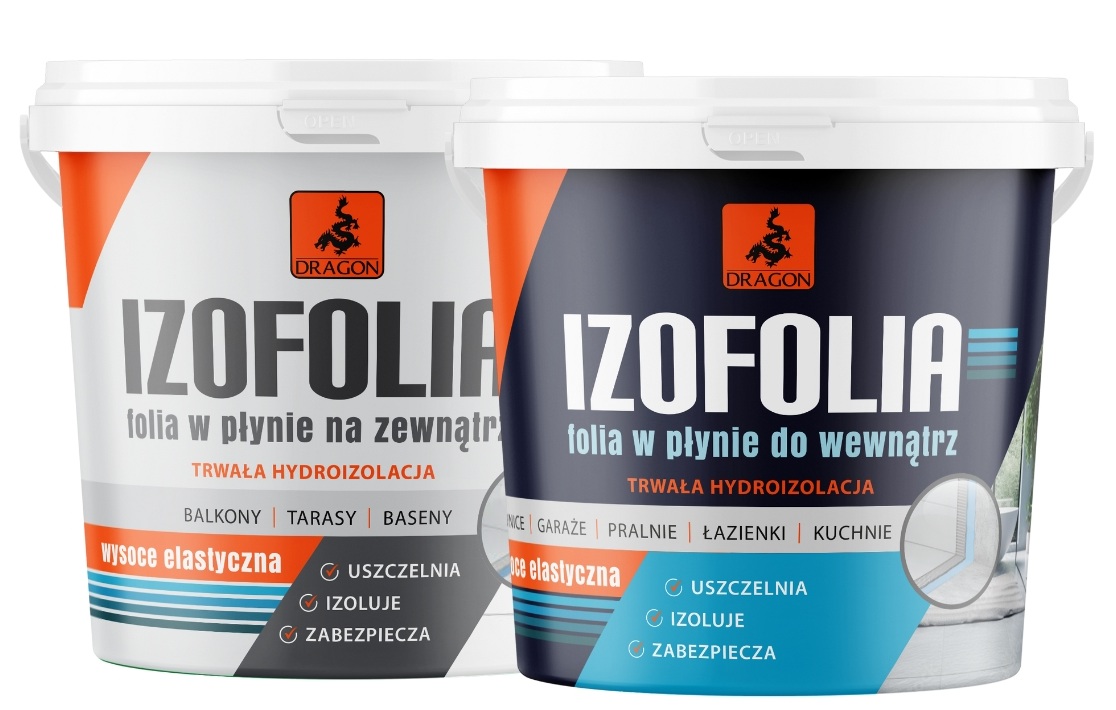 Folia w płynie Izofolia wewnętrzna i zewnętrzna – produkty Dragon do izolacji