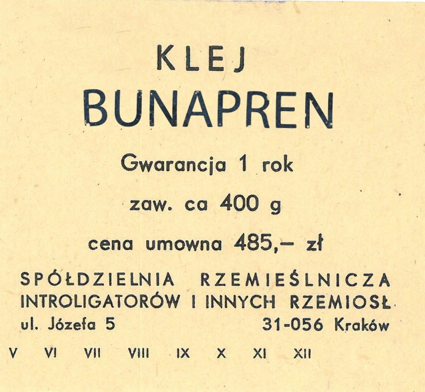 POWSTANIE KLEJU BUNAPREN Z KAUCZUKU BUNA