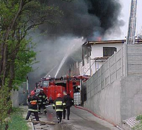 FIRE AT THE PRODUCTION PLANT